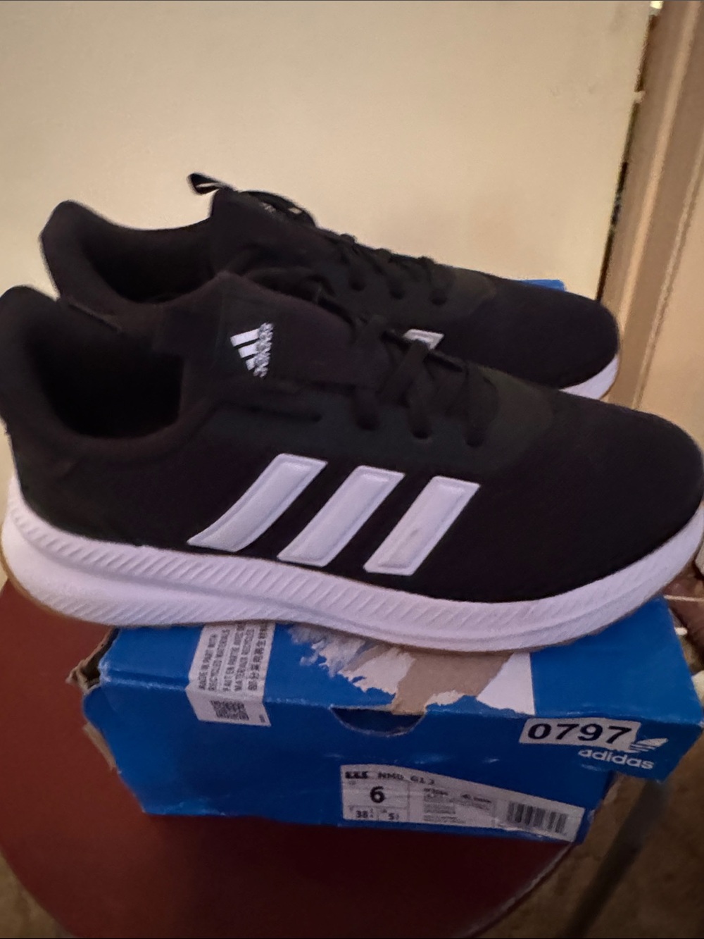 adidas Kids Black and White Athletic Sneakers